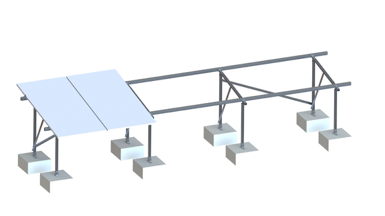 Sistema solare Frameless di alluminio del montaggio del tetto piano, sistema commerciale del montaggio della zavorra