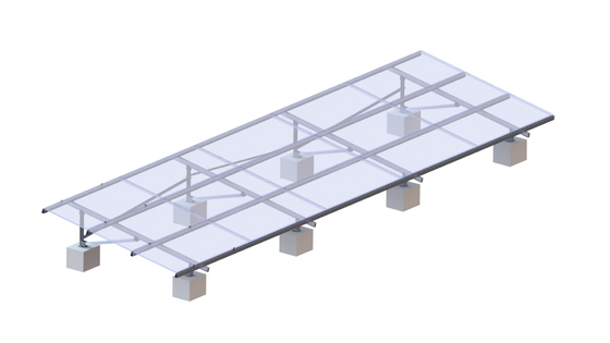 Struttura di alluminio dell'alto grado di 3 colonne per i sistemi montati al suolo Frameless di PV dei pannelli solari