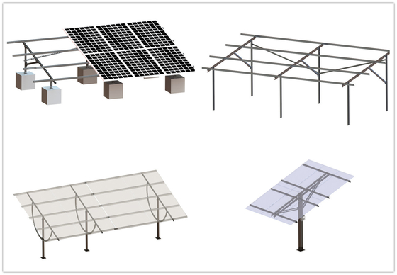 Struttura galvanizzata d'acciaio di Manica del tetto piano C delle strutture di montaggio di messa a terra del pannello solare