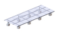 Struttura di alluminio dell'alto grado di 3 colonne per i sistemi montati al suolo Frameless di PV dei pannelli solari