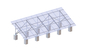 prese di terra Frameless solari di alluminio di PV della struttura di montaggio di 2x10 88m/S