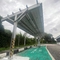 Singola colonna del Carport di alluminio del pannello solare, Carport solare del baldacchino della terra piana